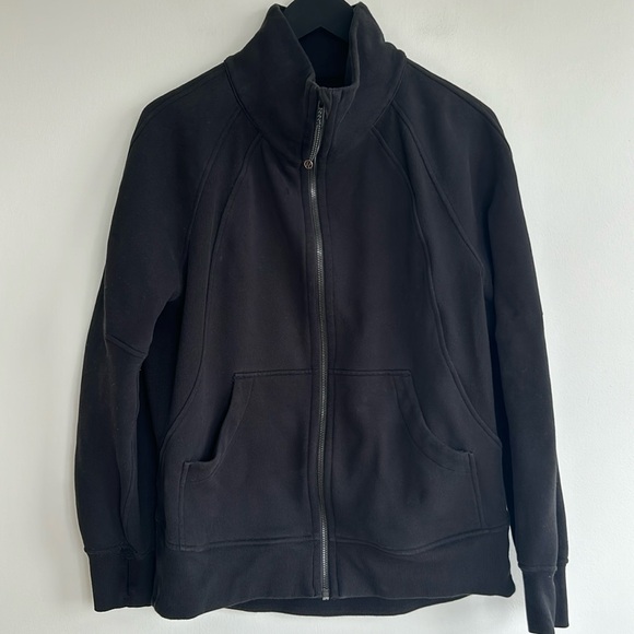 Scuba Oversized Funnel Neck Hoodie In Black - Picture 6 of 9